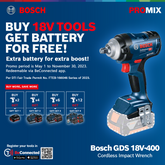 Bosch GDS 18V-400 Professional Cordless Impact Wrench (Bare Tool)